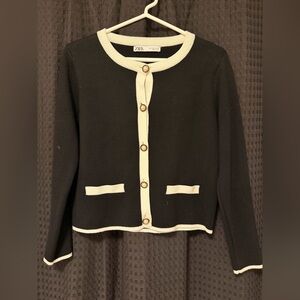 Zara women’s black cardigan